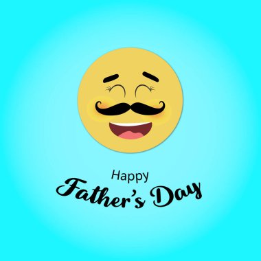 Gülümseyen Emoji Baba Karakteri Mesaj Kurdelesi, Babalar Günü, geçmiş