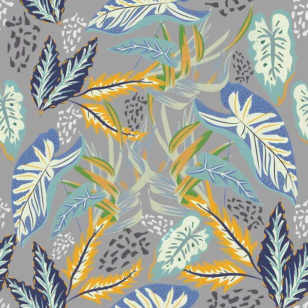 Akvarel Inkoust Čmáranice Květiny Listy Plevel Paisley Silueta Hladký Vzor — Stock fotografie
