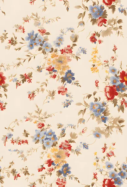 Kusursuz suluboya efekti çiçek deseni, kumaş desen tasarımı.