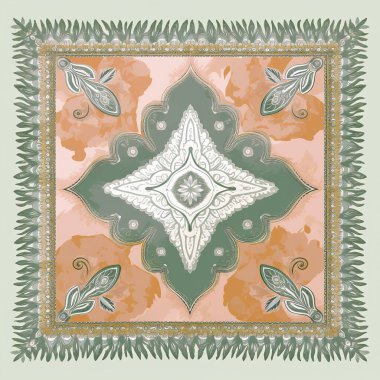 Kusursuz suluboya efekti çiçek deseni, kumaş desen tasarımı.