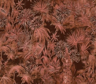 Palmiye yaprakları deseni. kusursuz suluboya tropikal desen.