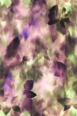 Kusursuz suluboya efekti çiçek deseni, kumaş desen tasarımı.