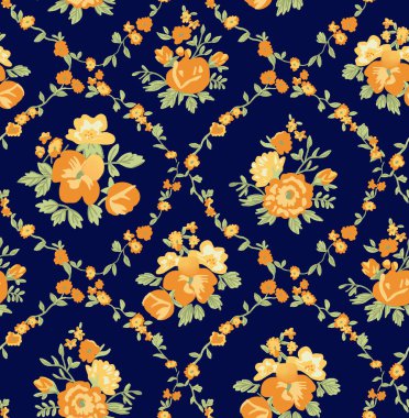 Soyut, karmaşık çiçek tasarımı. Çiçek arkaplanlı desen. 