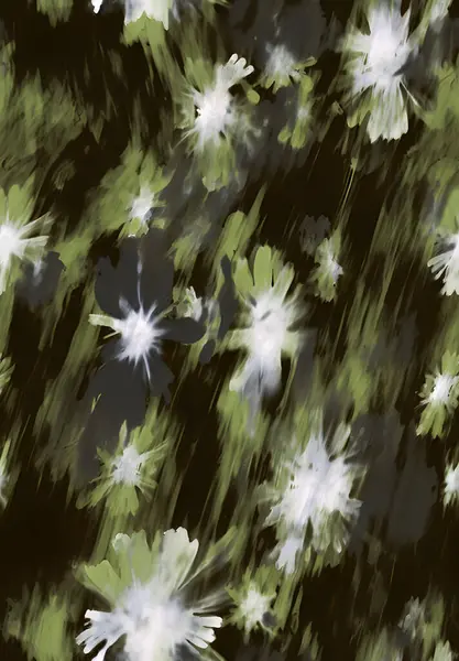 Kusursuz suluboya efekti çiçek deseni, kumaş desen tasarımı.