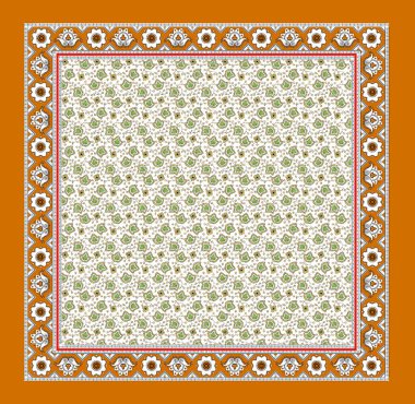 Etnik tarzda kusursuz çiçek desenli vektör