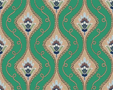 İspanyol kumaşı desenli. Klasik vektör illüstrasyonu.