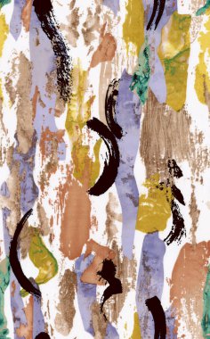 Soyut fırça darbeleriyle kusursuz desen