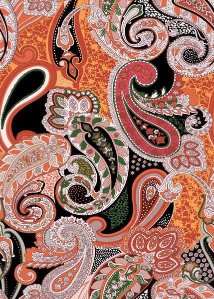 Hint tarzında kusursuz çiçek deseni.