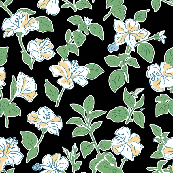 seamless pattern with floral elements. vector illustration