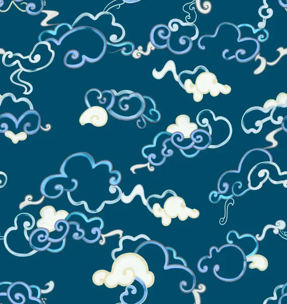seamless pattern with chinese cloud and clouds