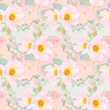 suluboya çiçek seamless modeli.