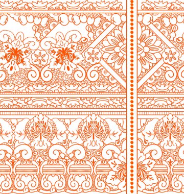 Etnik süslemeli kusursuz desen