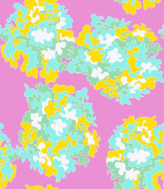 Kartpostal için güzel çiçek süslerinin vektör çizimi