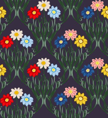 Çiçeklerle kusursuz desen