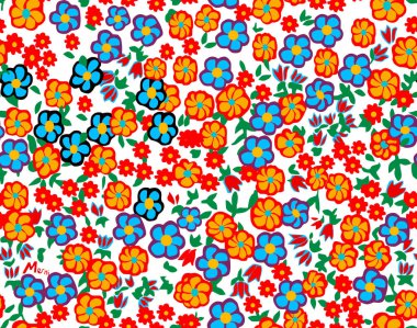 Çiçekli vektörsüz desen.