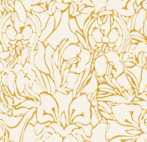 çiçekler ve yapraklar seamless modeli