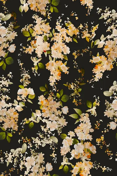 Çiçek desenli dikişsiz suluboya desen. Güzel botanik baskısı. Renkli desenli, bir çeşit çiçek desenli. moda botanik arka planı.