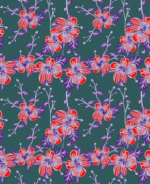 Çiçekli vektör arkaplanı. Kusursuz çiçek deseni.