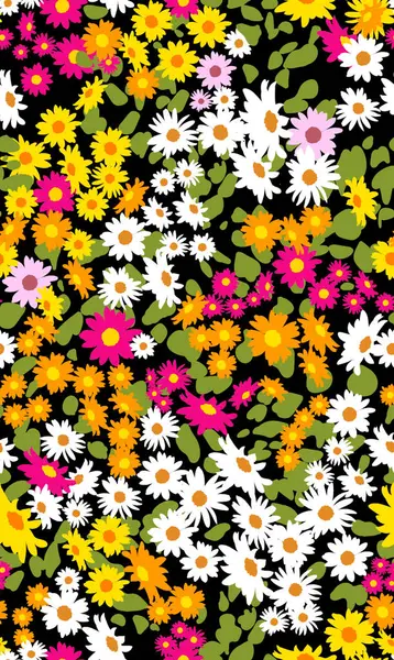 Papatya ile sorunsuz çiçek desenli