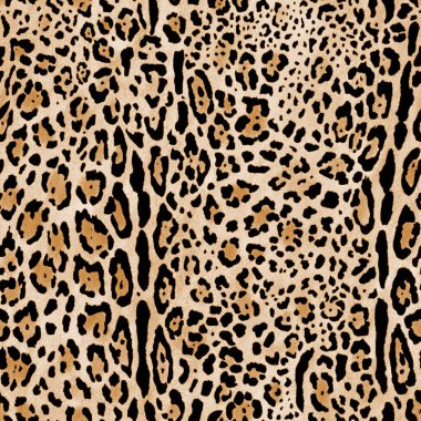 Soyut leopar desensiz. Leopar derisi. Moda ve tasarım için leopar deseni. vektör illüstrasyonu