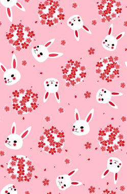 Sevimli Paskalya tavşanı deseni.