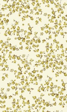 Altın çiçeklerle kusursuz desen