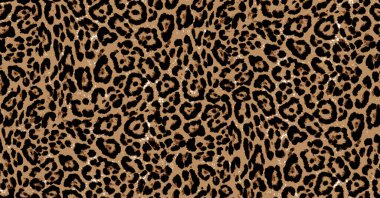Leopar derisi olan kusursuz bir desen. vektör illüstrasyonu.