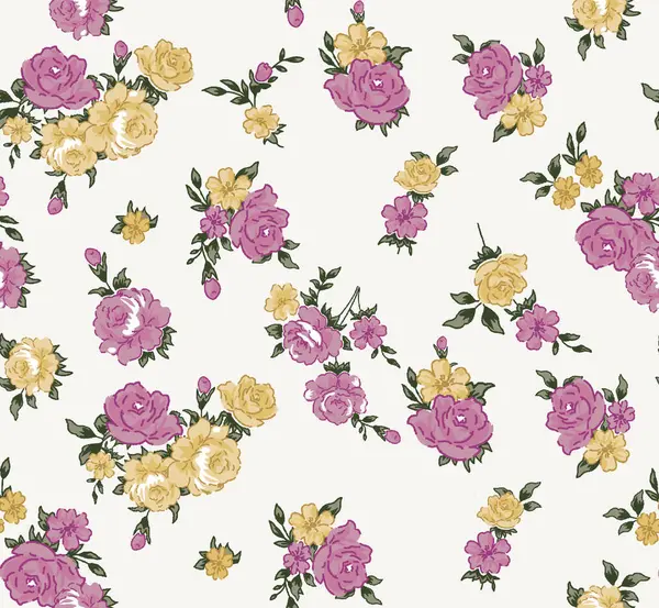 Gül çiçek desenli