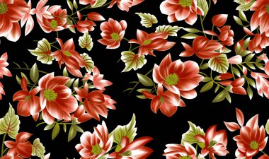 Çiçeklerle soyut desenler. vektör illüstrasyonu