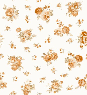 Vektörsüz çiçek desenli arka plan. Çiçek illüstrasyonu.