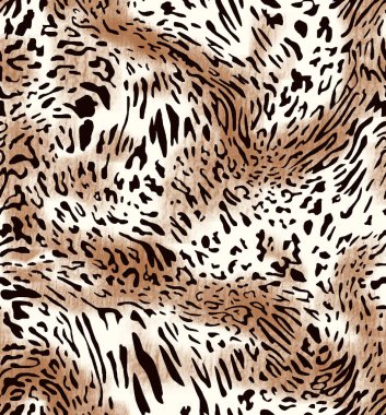 Leopar deseni, kusursuz hayvan derisi, illüstrasyon.