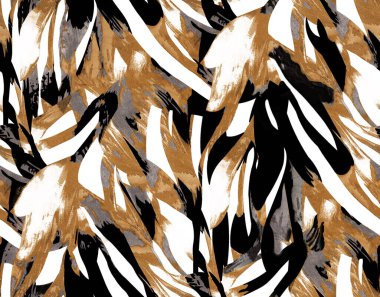 Elle çizilmiş fırça darbeleriyle kusursuz desen. Moda illüstrasyon. Grunge Illustrasyon. tek renkli tasarım, tasarım