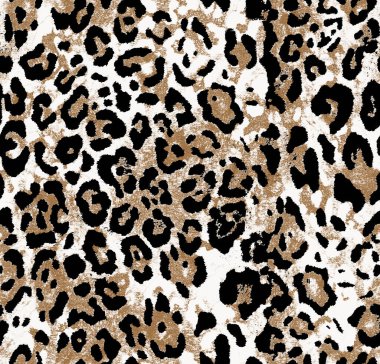 Vektör kusursuz desen. leopar yazdırma arkaplanı