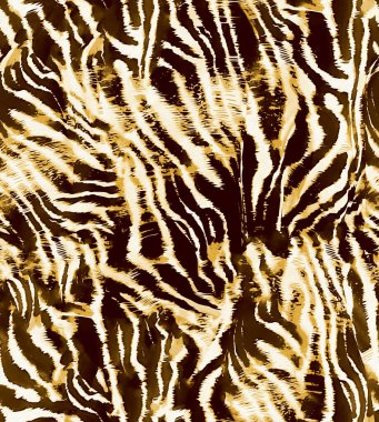 Leopar desenli kusursuz bir arka plan. Hayvan derisi izi. Hayvan kürkü. Hayvan kumaşı. Leopar desenli. Vektör çizimi. El yapımı illüstrasyon, kürk.