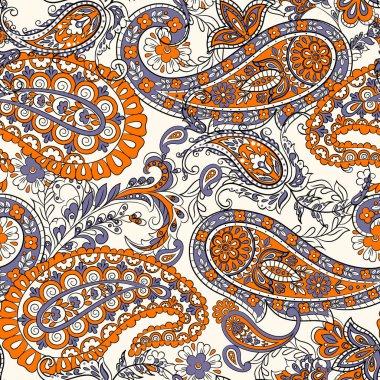 Hint desenli kusursuz çiçek deseni..