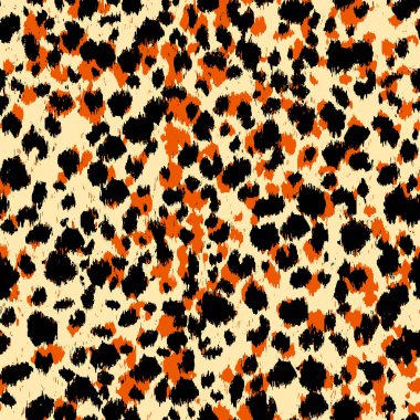 Leopar derisi olan kusursuz bir desen. vektör illüstrasyonu