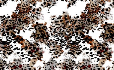 Siyah renkli leopar deseni