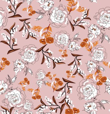 Çiçeklerle kusursuz desen