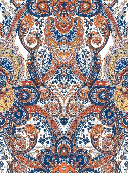 Etnik çiçek seamless modeli. Soyut dekoratif desen