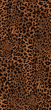 Leopar deseni. Kusursuz bir doku. vektör illüstrasyonu
