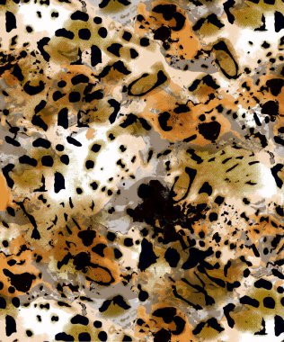 Leopar deseni. moda suluboya kusursuz arkaplan