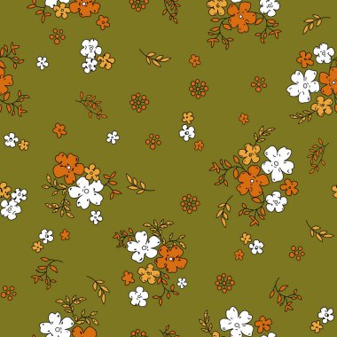 Çiçek desenli pürüzsüz bir doku. vektör illüstrasyonu