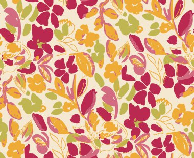 Kusursuz çiçek vektör deseni