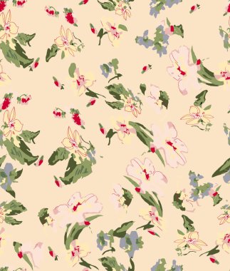 Çiçeksiz suluboya desen. Çiçekler ve yapraklar. suluboya arkaplan.