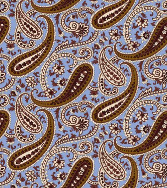 Şal desenli kusursuz bir desen. vektör