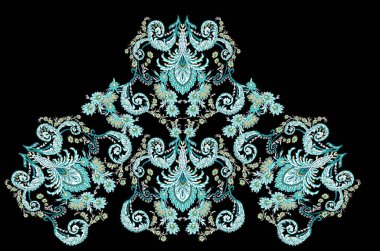 mavi barok klasik süs