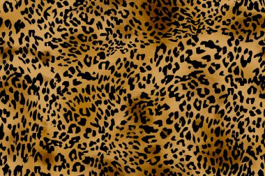 Kusursuz bir geçmişi ve leopar derisi var. vektör illüstrasyonu.