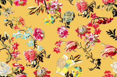 Kusursuz klasik çiçek desenli arkaplan.