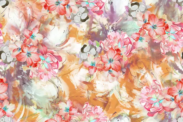 Çiçeklerle kusursuz desen