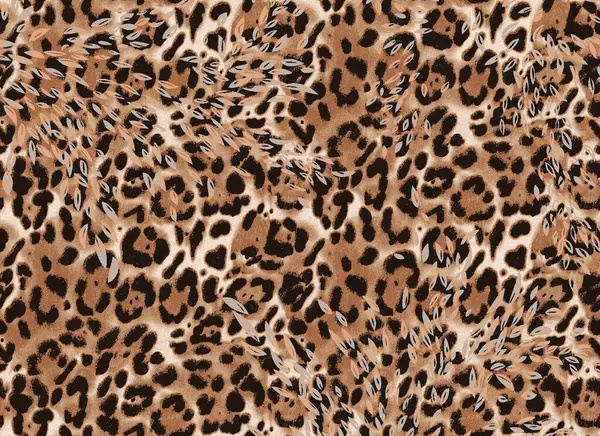 Leopar derisi olan kusursuz bir desen. vektör illüstrasyonu.